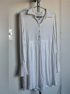 Urban Outfitters White Long-Sleeve Mini Dress